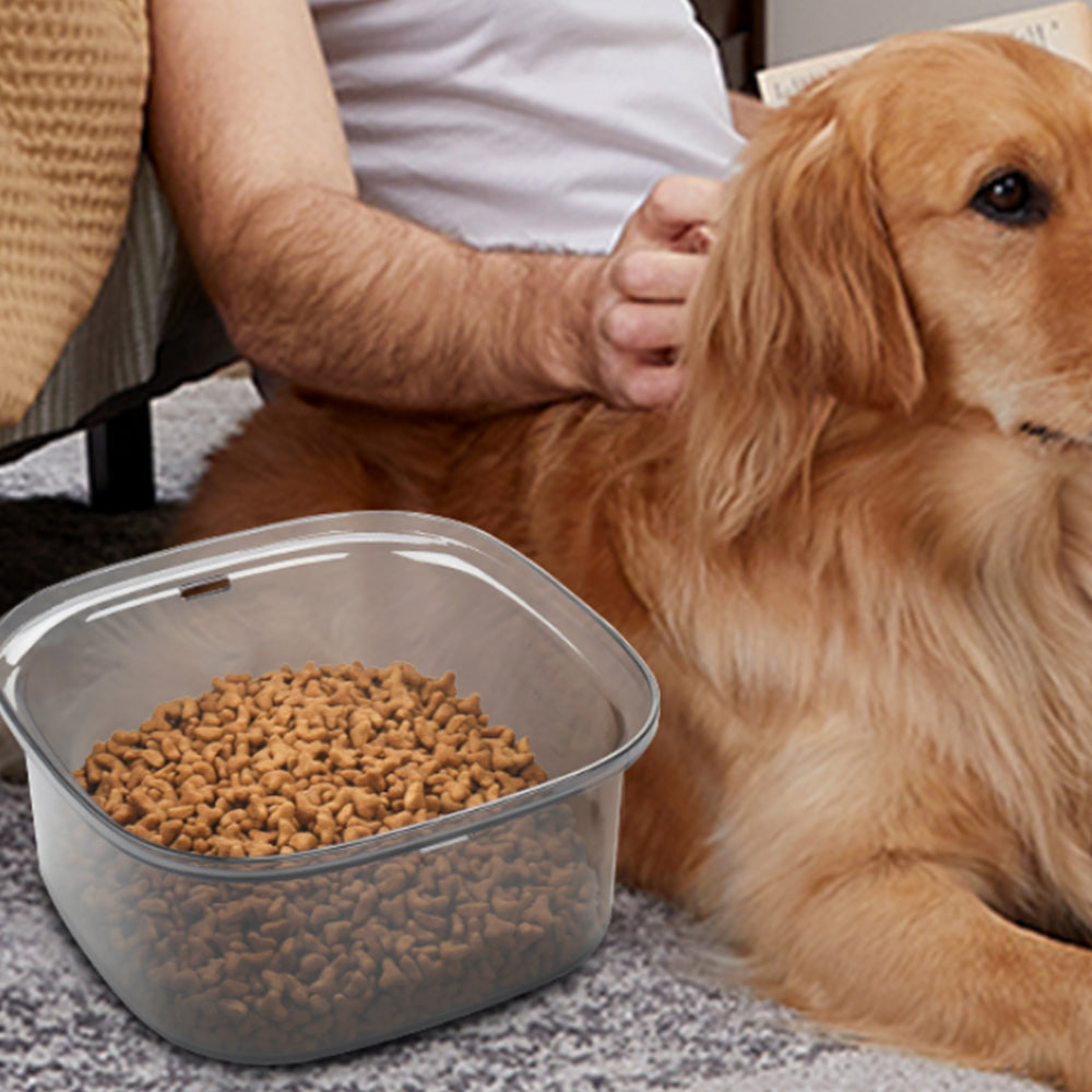 2L Pet Dog Cat Water Bowl No Spill Water Feeder Black