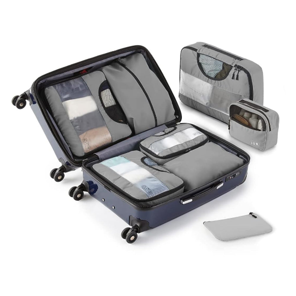 8Pcs Packing Cubes Storage Luggage Travel Organizer Suitcases Packing Bags Grey