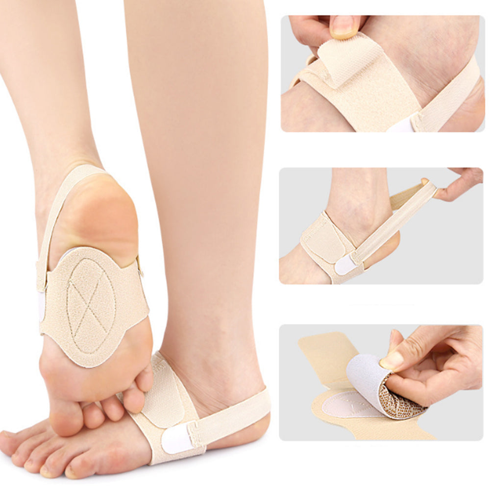 Arch Support Braces for Flat Foot Correction Insoles with Removable Pads Nude