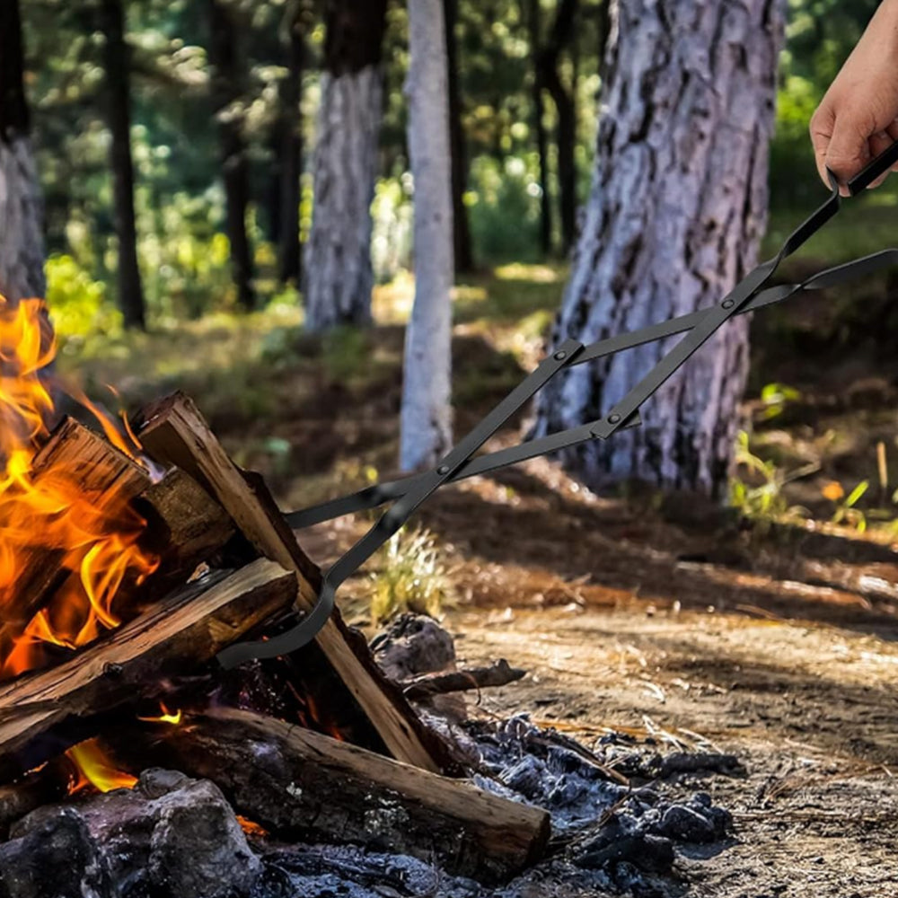 Log Grabber Fireplace Tong Wood Fired Oven Tool Grill Campfire Pit Tool Outdoor