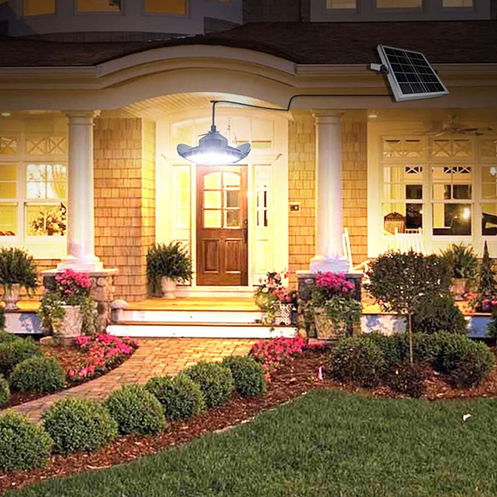 136 LED Solar Ceiling Pendant Light Daytime Hanging Garage Shed Tent Garden Lamp