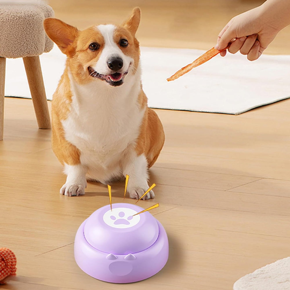 Pet Communication Button Toy Recordable Speaking Button for Pet Training Purple