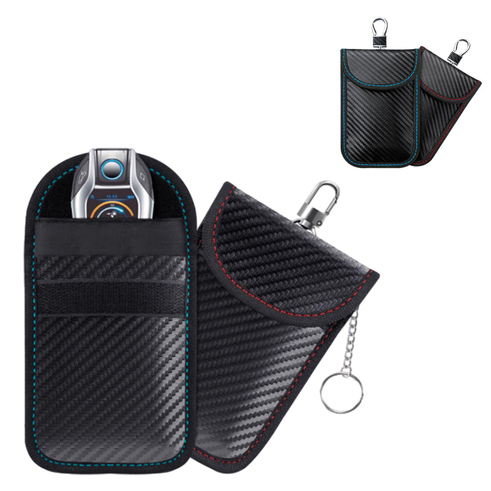 2Pcs RFID Signal Blocking Faraday Bags Key Fob Protector Pouches Wallet Blocker