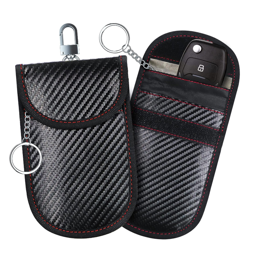 2Pcs RFID Signal Blocking Faraday Bags Key Fob Protector Pouches Wallet Blocker