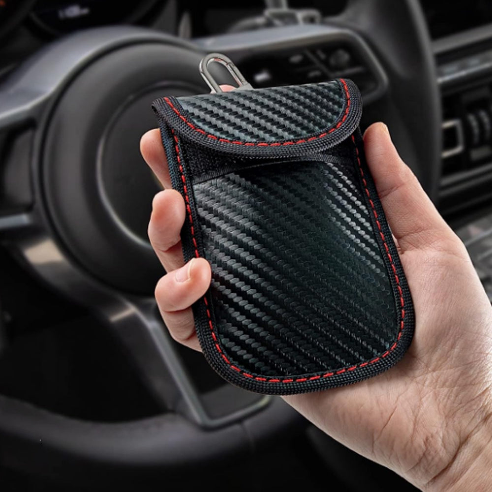 2Pcs RFID Signal Blocking Faraday Bags Key Fob Protector Pouches Wallet Blocker
