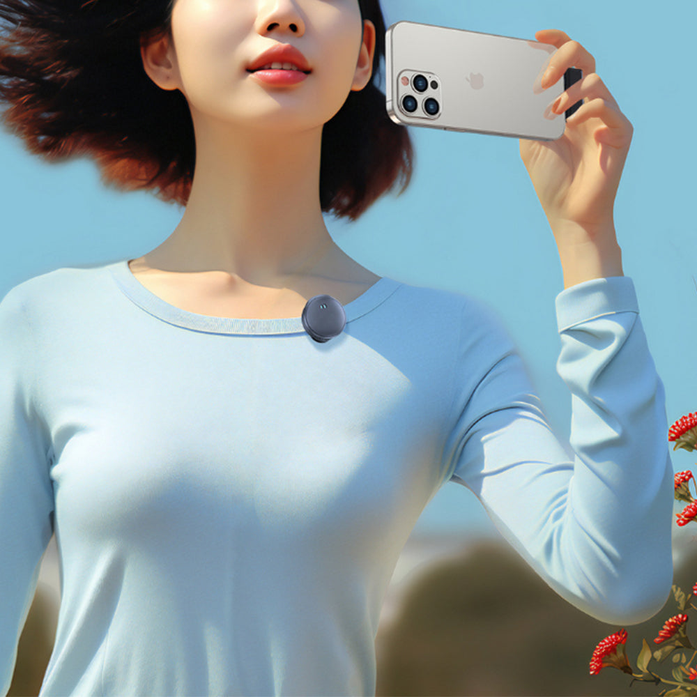 Wireless Lavalier Microphone Mic For iPhone iPad Vlog Live Stream