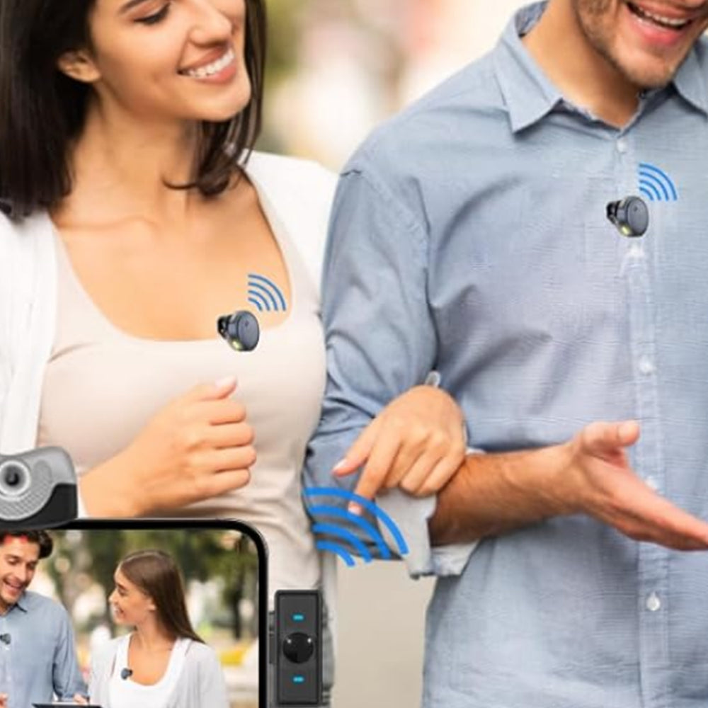 Wireless Lavalier Microphone Mic For Android Vlog Live Stream