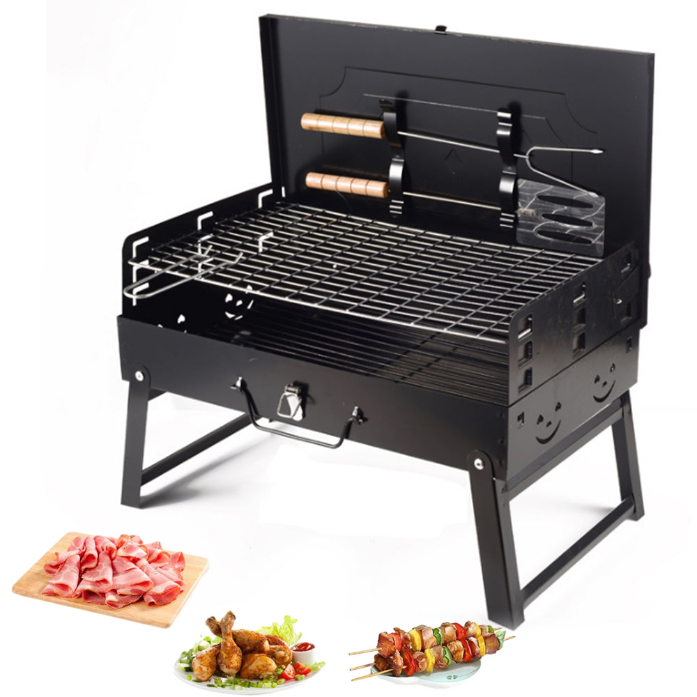 Portable Folding Charcoal BBQ Grill Barbecue Utensil for Camping Picnic Outdoor