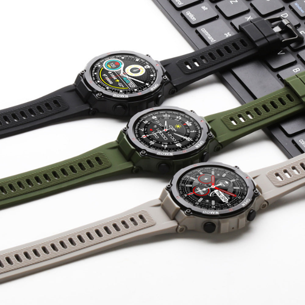 Bluetooth Smart Watch Fitness Tracker Blood Pressure Heart Rate Monitor Grey