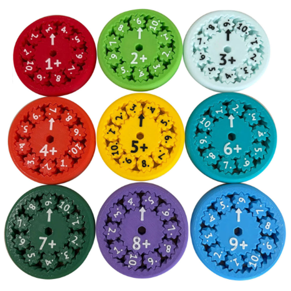 9Pcs Math Facts Fidget Spinners Addition Subtraction Educational Game