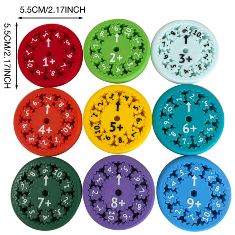 9Pcs Math Facts Fidget Spinners Addition Subtraction Educational Game