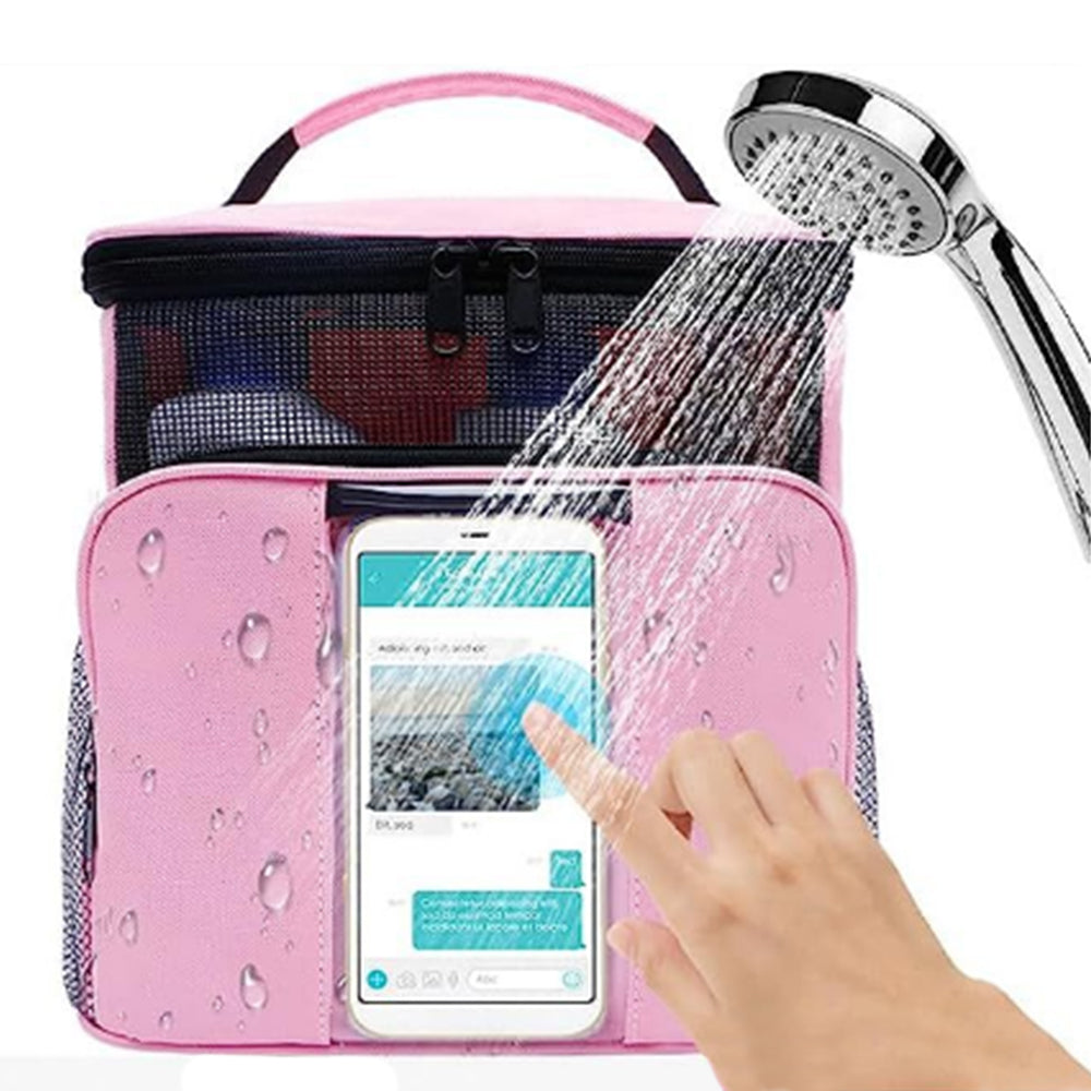 Large Capacity Hanging Makeup Cosmetic Bag Travel Storage Toiletry Bag Pink