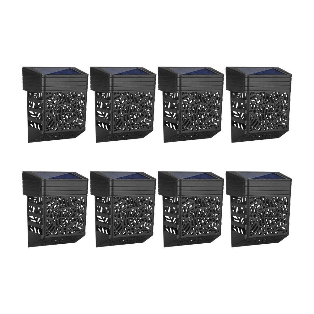 8Pcs Solar Fence Lights Outdoor Garden Wall Lights Patio Deck Lamp - Style 2