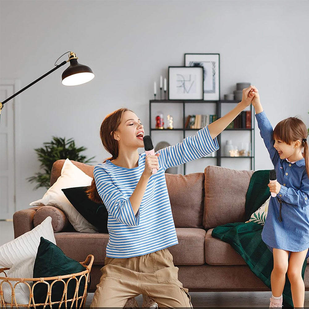 Portable Bluetooth Karaoke Machine with 2 Microphones