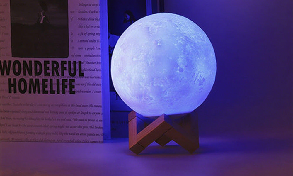 8cm RGB Moon Lamp Night Light with Remote Control