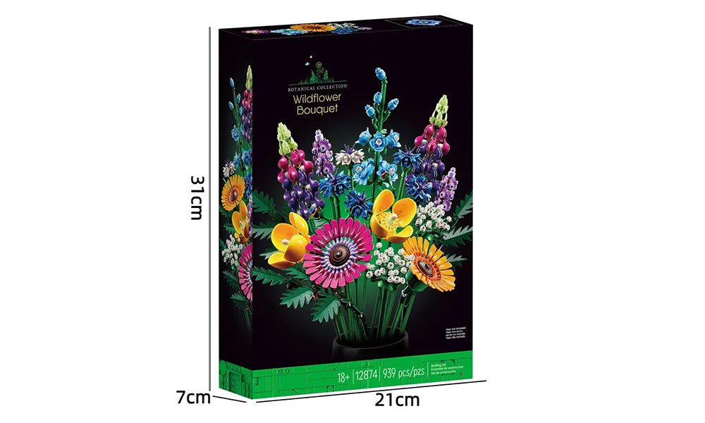 Wildflower Bouquet Block Set for Adults Artificial Flower Building Set