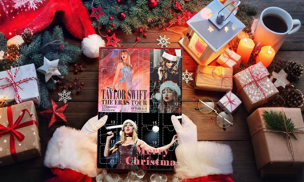 Taylor Swift Inspired Christmas Countdown Calendar 2D Flat Pendant Advent Calendar