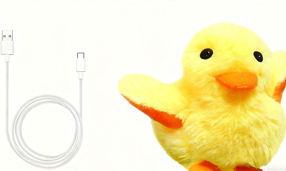 Electric Interactive Cat Toy – Flapping Plush Duck USB Rechargeable