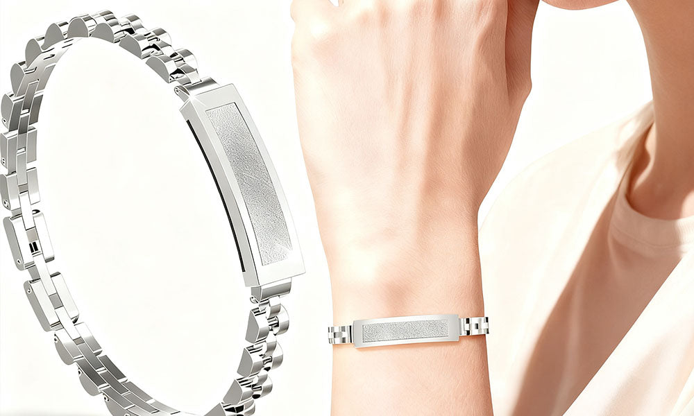 Elegant Women’s Smart Bracelet with Heart Rate Sleep & Stress Monitoring