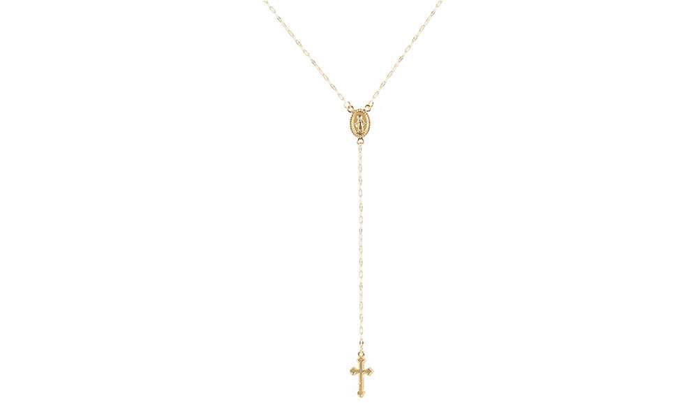3PCS Cross Madonna Necklace Set for Women