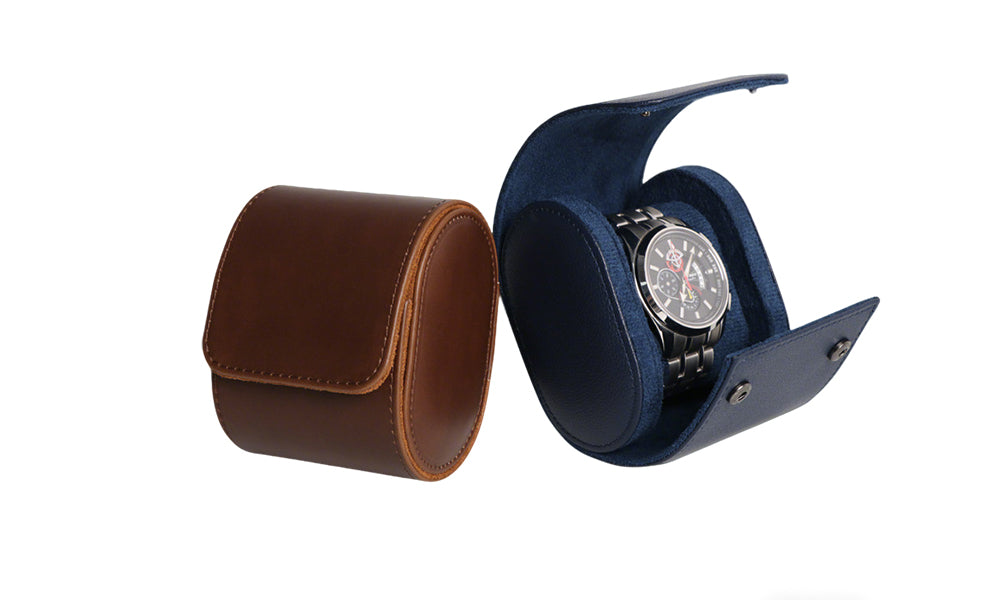 PU Leather Watch Roll Storage Case Portable Travel Watch Pouch