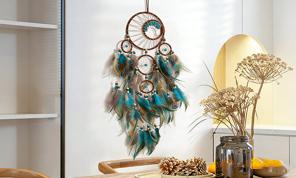 Tree of Life Dream Catcher Feather Boho Wall Hanging Decor Bedroom Home Ornament