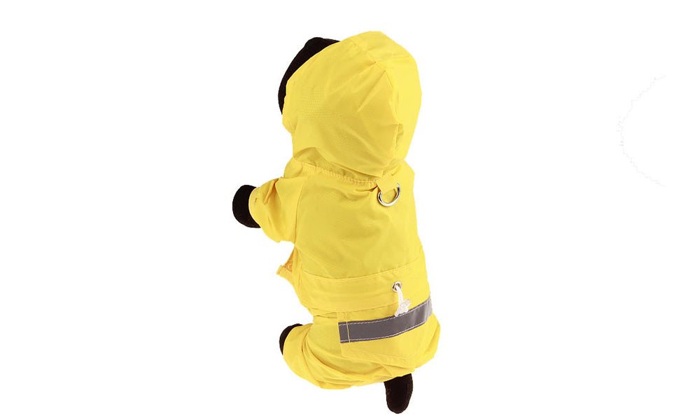Waterproof Dog Raincoat with Hood Reflective Pet Rain Jacket