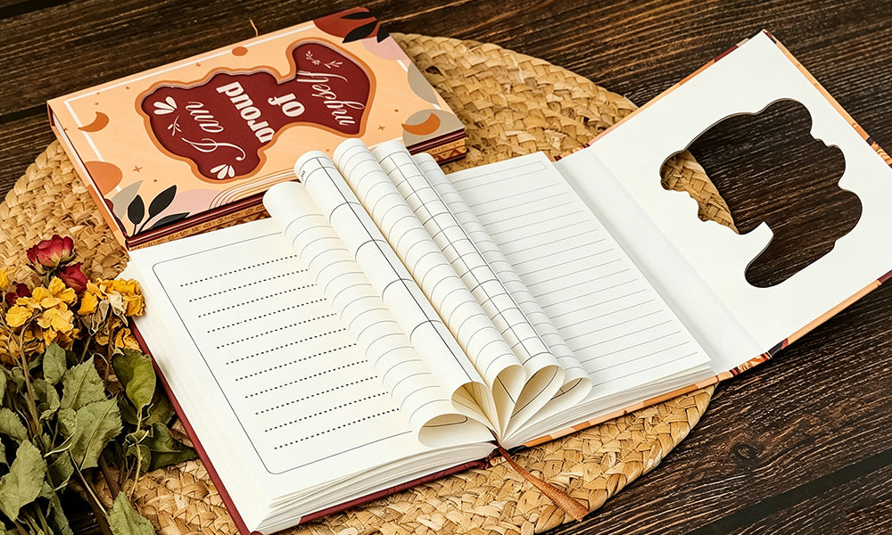 2 PCS Portable Hardcover Notebooks with Motivational Covers