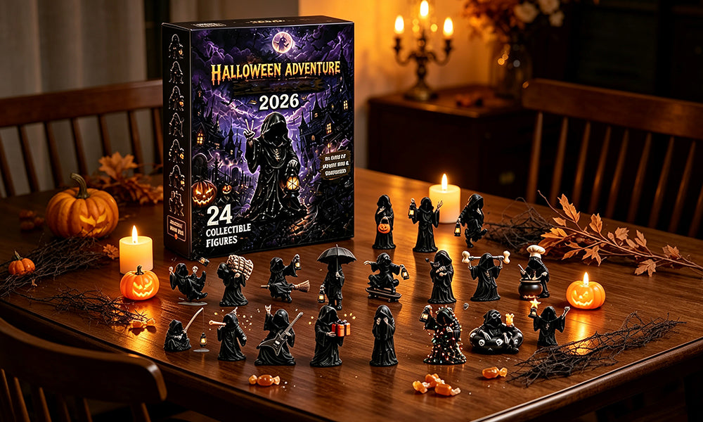 3D Ghost Halloween Advent Calendar with 24 Day Countdown Figures