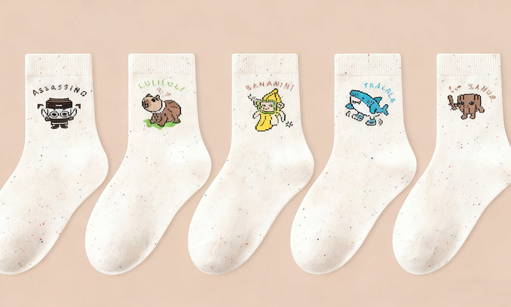 Tung Tung Tung Sahur Inspired Fun Chinese Classic Myth Socks for Kids