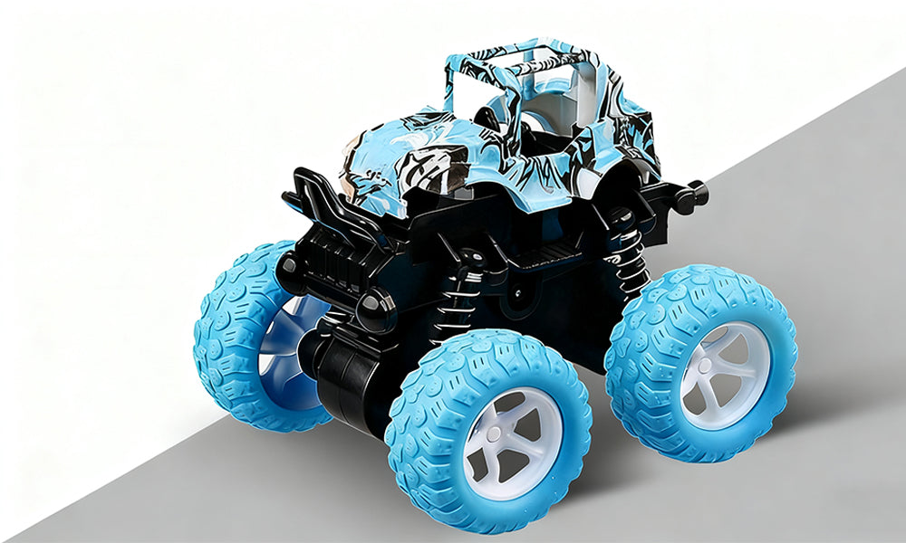 4Pcs Colorful 360 Degrees Rotating Mini Off-Road Toy Cars Kids Pull Back Cars