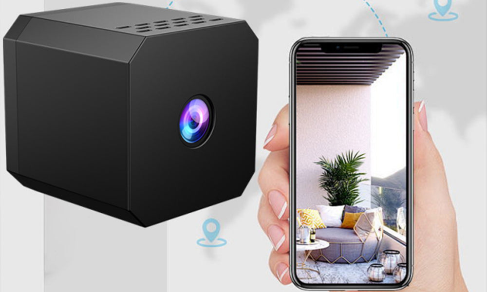 Square Wireless Security Camera with Motion Detection and Night Vision for Indoor Outdoor Use