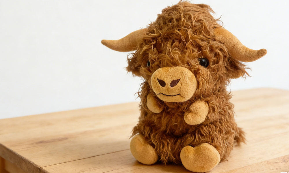 Kids Plush Highland Cow Breathing Comfort Sleep Stuffed Animal