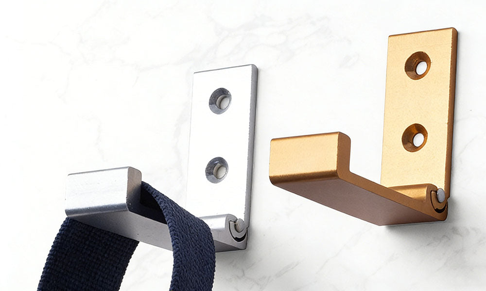 3Pcs Wall Mounted Foldable Wall Hooks Versatile Pre-Punch Aluminium Alloy Wall Hooks