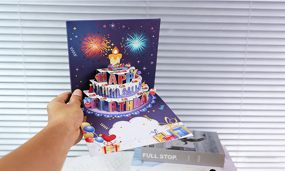 Pop-Up 3D Birthday Card with Lights and Sound