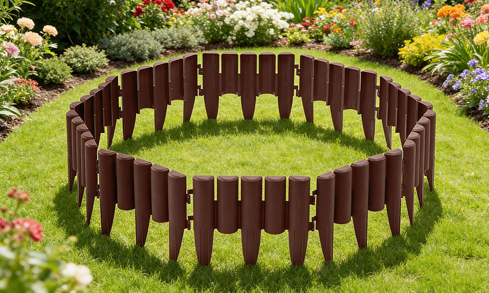 10Pcs Plastic Garden Fence Flexible Garden Edging