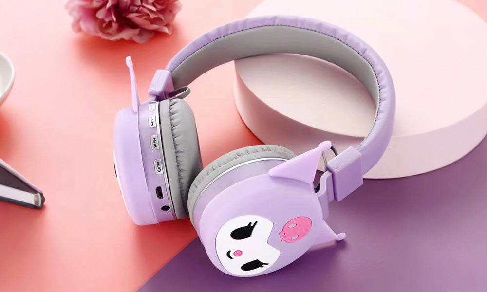 Cartoon Bluetooth Headphones with Foldable Lightweight Design for Kids