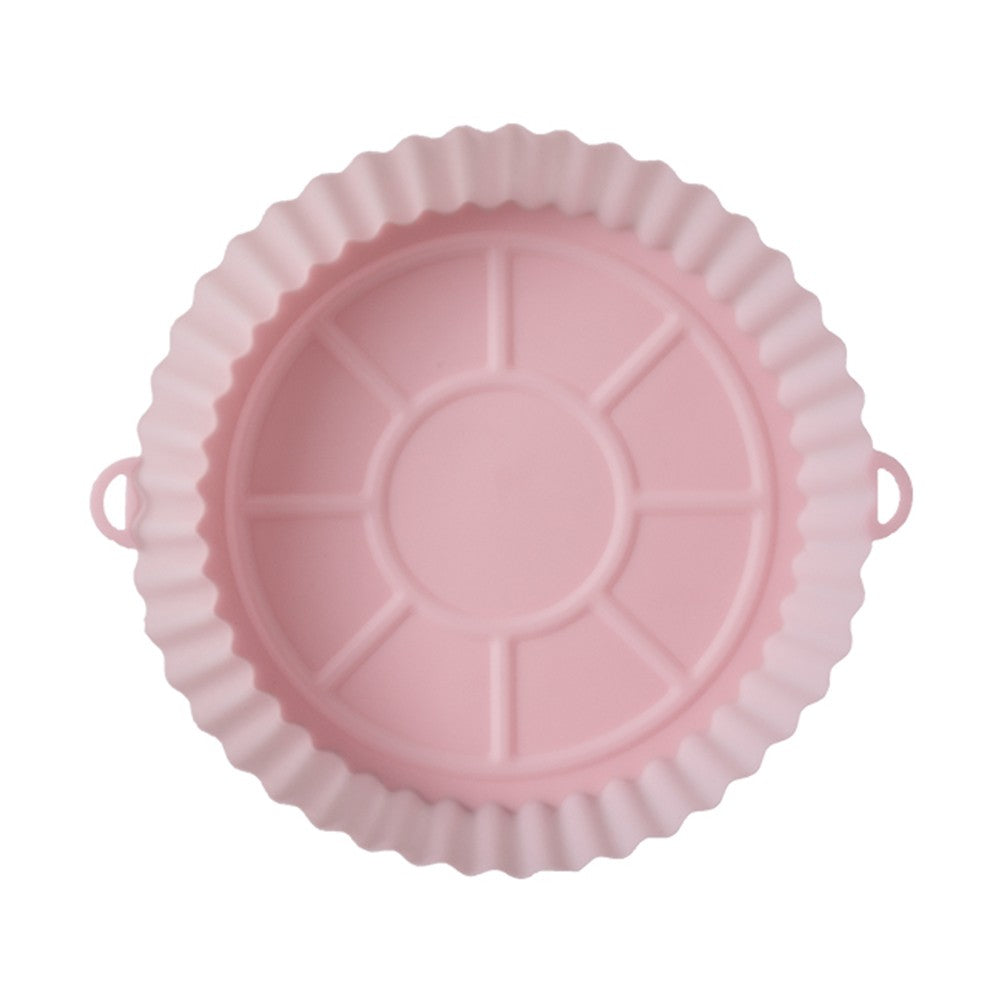 2Pcs FDA Certified Silicone Reusable Air Fryer Liner Baking Tray Mat - Pink