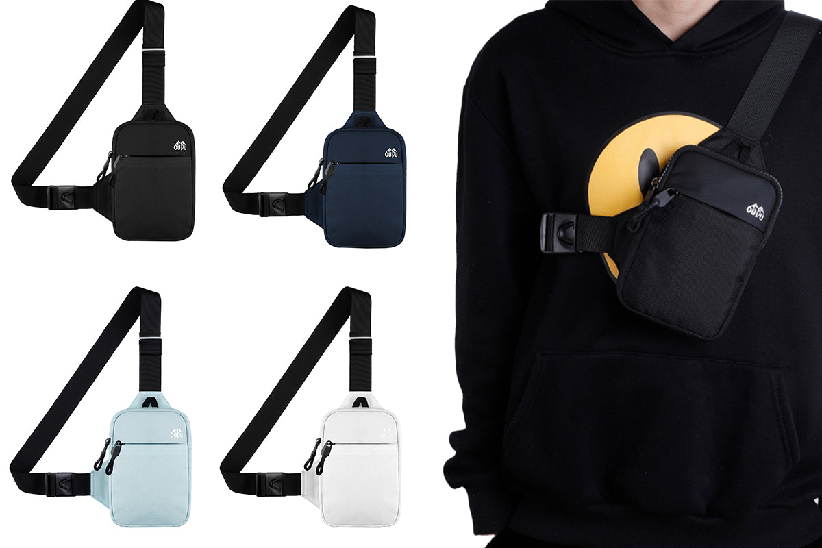 Water-Resistant Sling Bag Small Crossbody Chest Bag for Men Women