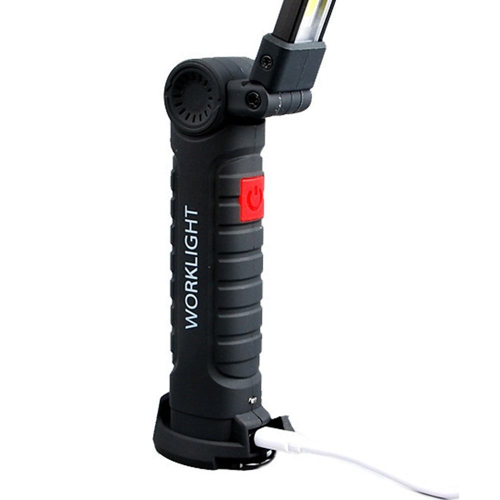 2Pcs LED Work Light Grill Light USB Rechargeable Flashlight with Magnetic Base