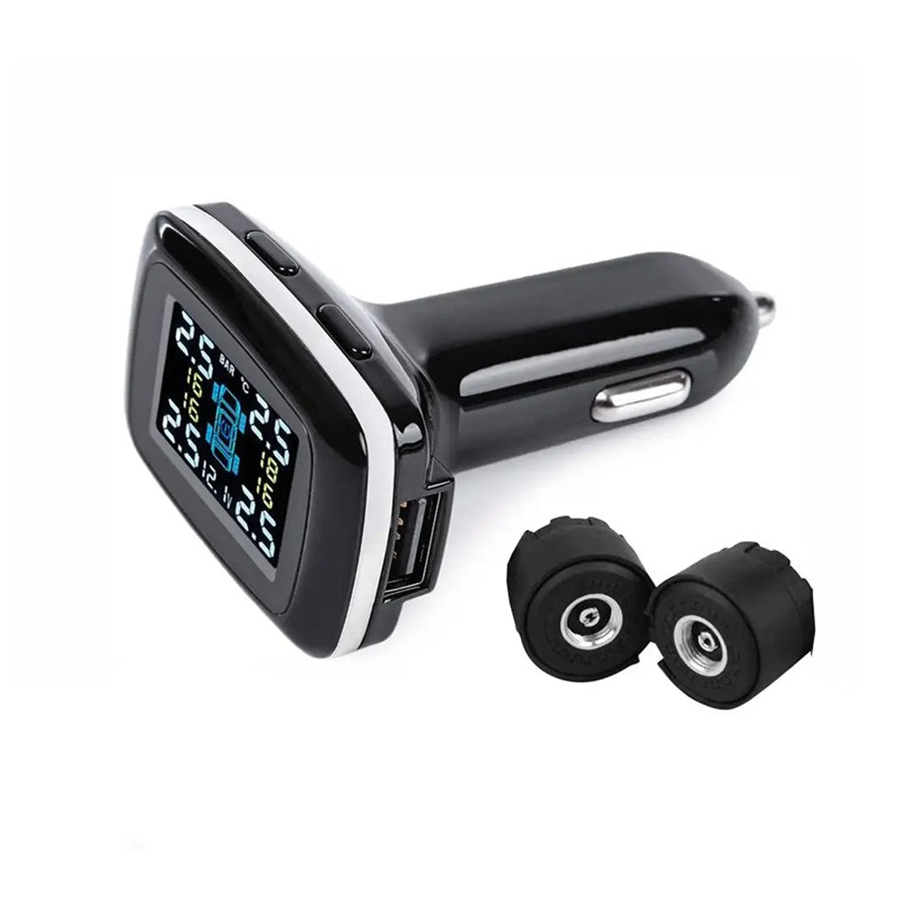 TPMS Wireless Car Tire Tyre Pressure Monitor with 4 External Sensors