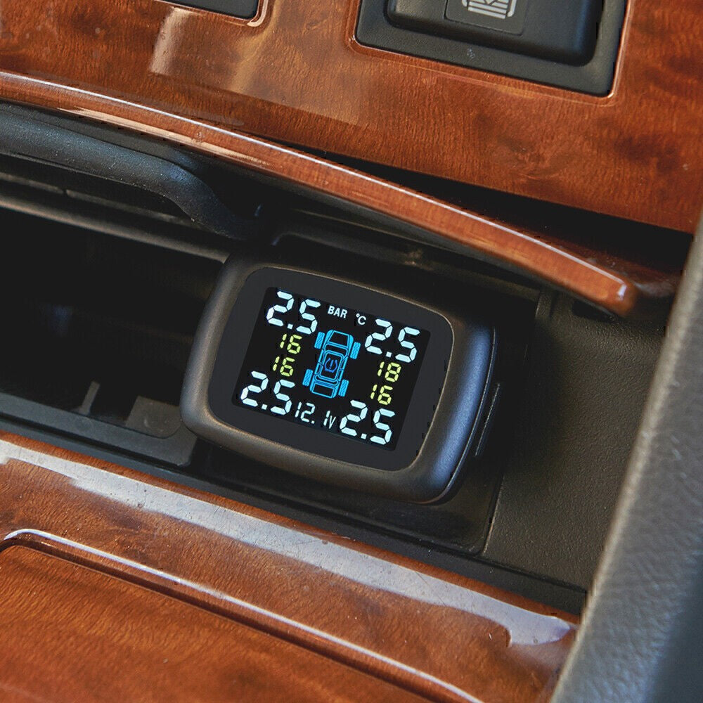 TPMS Wireless Car Tire Tyre Pressure Monitor with 4 External Sensors