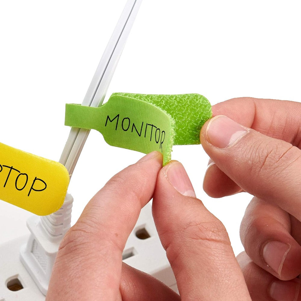 100Pcs Write-on Cable Labels Multi-Color Cord Labels Tags for Cable Management