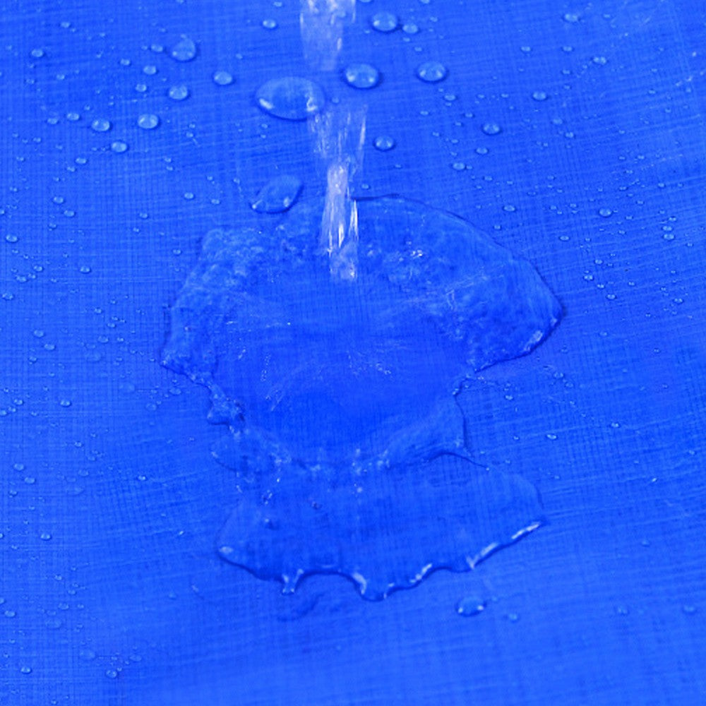 3x3m Heavy Duty Tarp Cover Water Resistant PE Camping Tarpaulin Cover - Blue