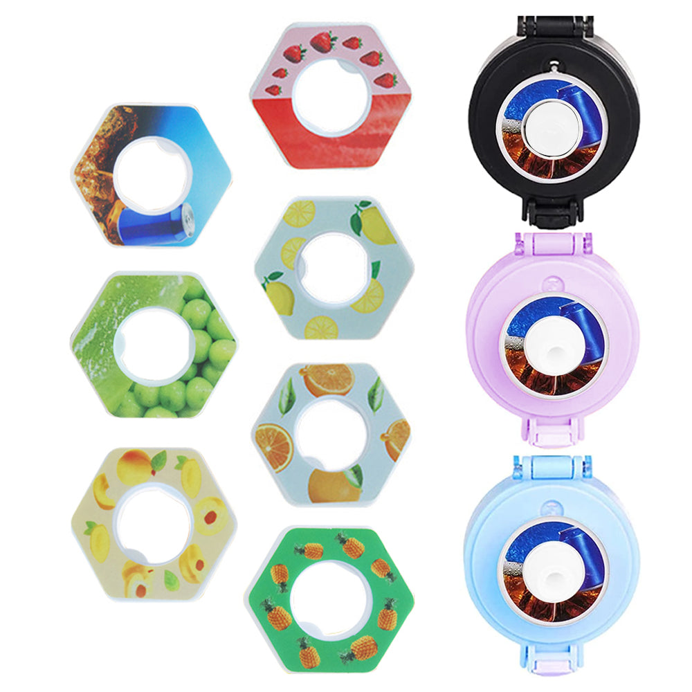 7 Fragrance Rings - Grape+Orange+Peach+Coke+Pineapple+Strawberry+Lemon