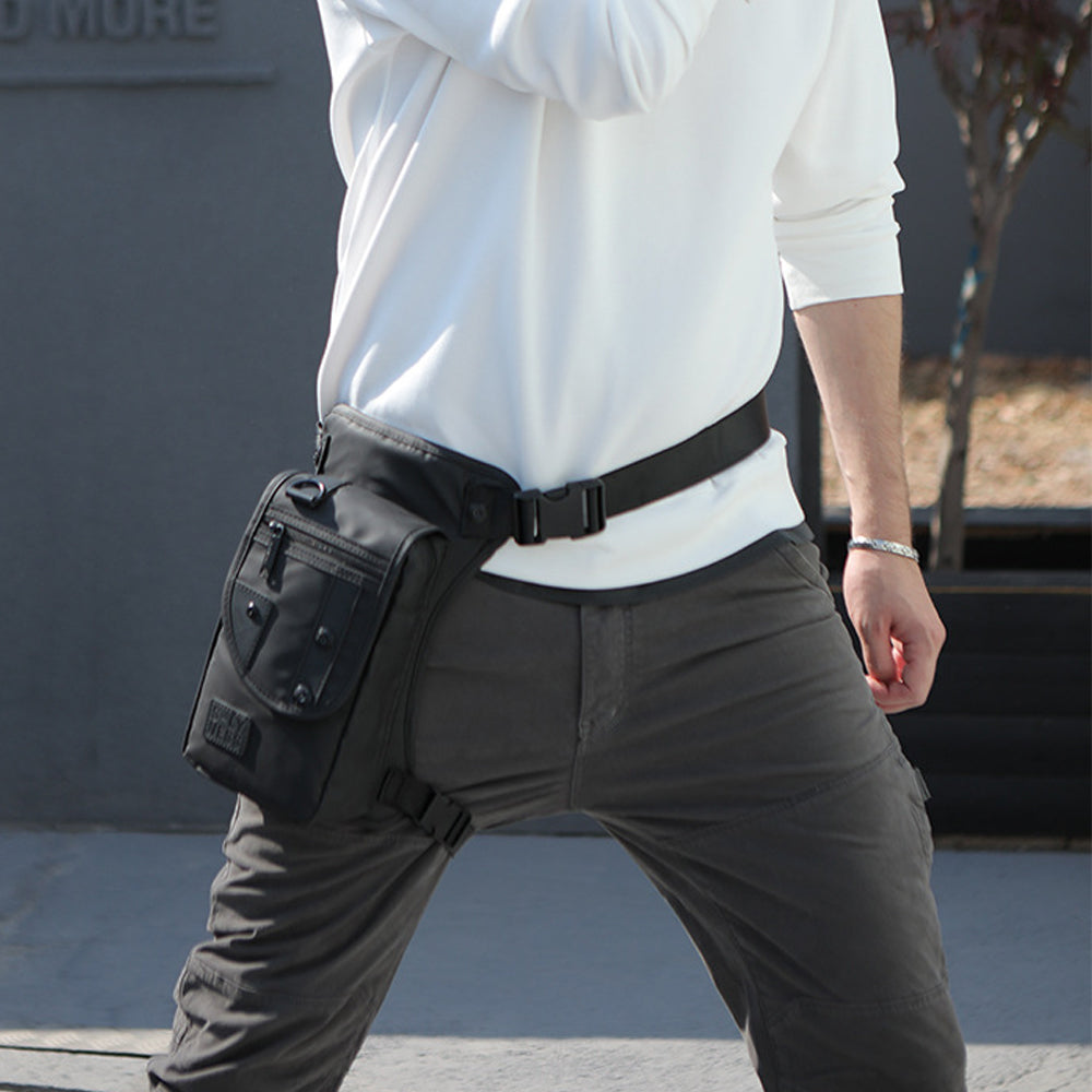 2Pcs Multi-Functional Drop Legs Tactical Waist Bag Hip Drop Belt Pack - Black
