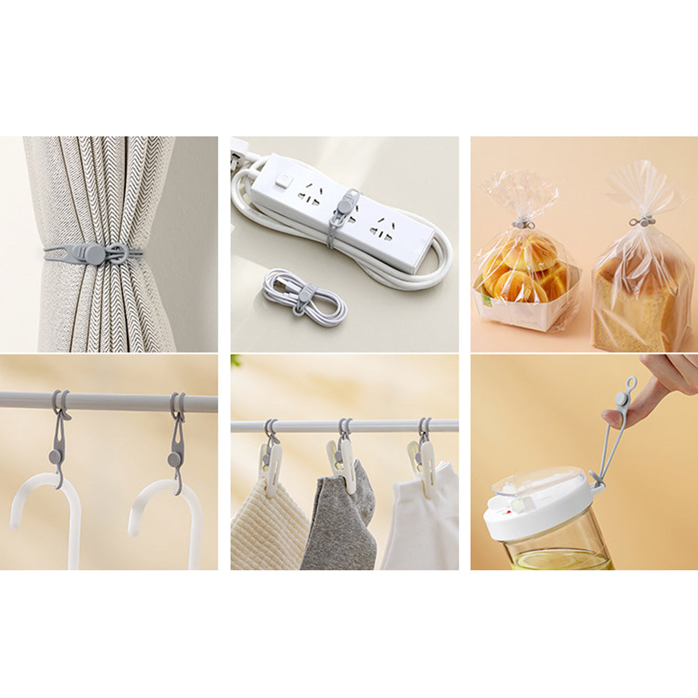 20Pcs Silicone Cable Ties Charging Cable Organizer Elastic Cord Wires Ties