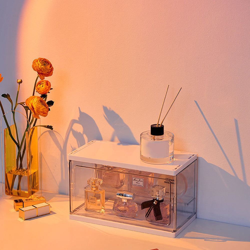 Transparent Storage Box Perfume Display Stand Dust Proof Cosmetics Display Case