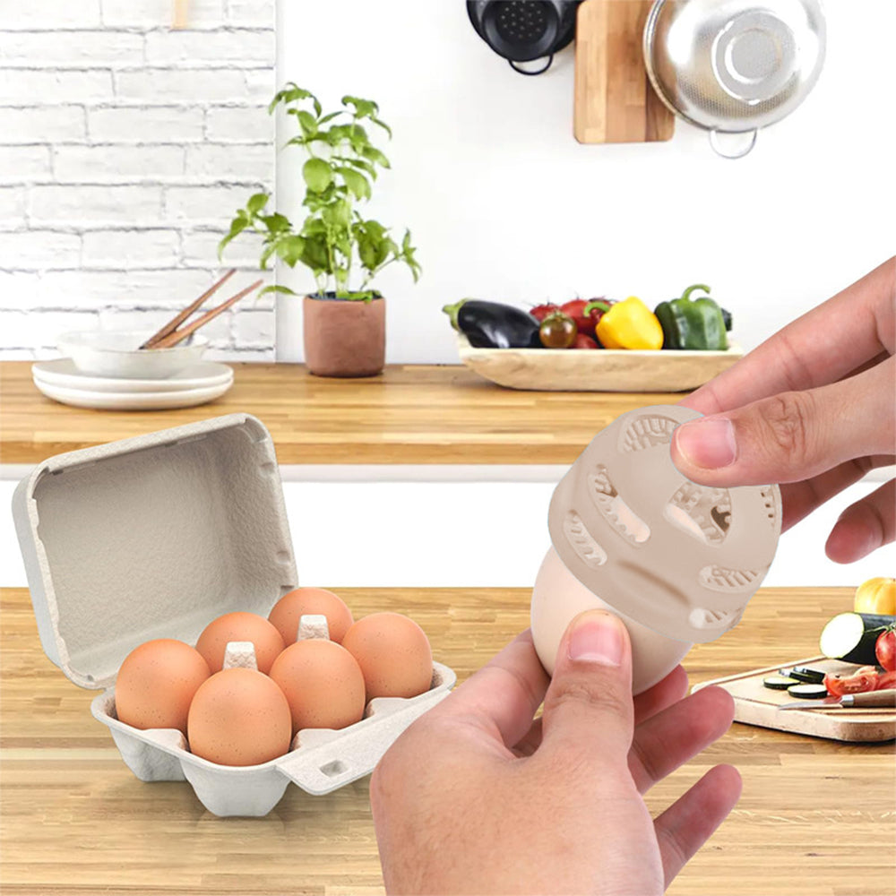 2Pcs Silicone Egg Washer Brush Reusable Cleaning Tools for Egg Khaki