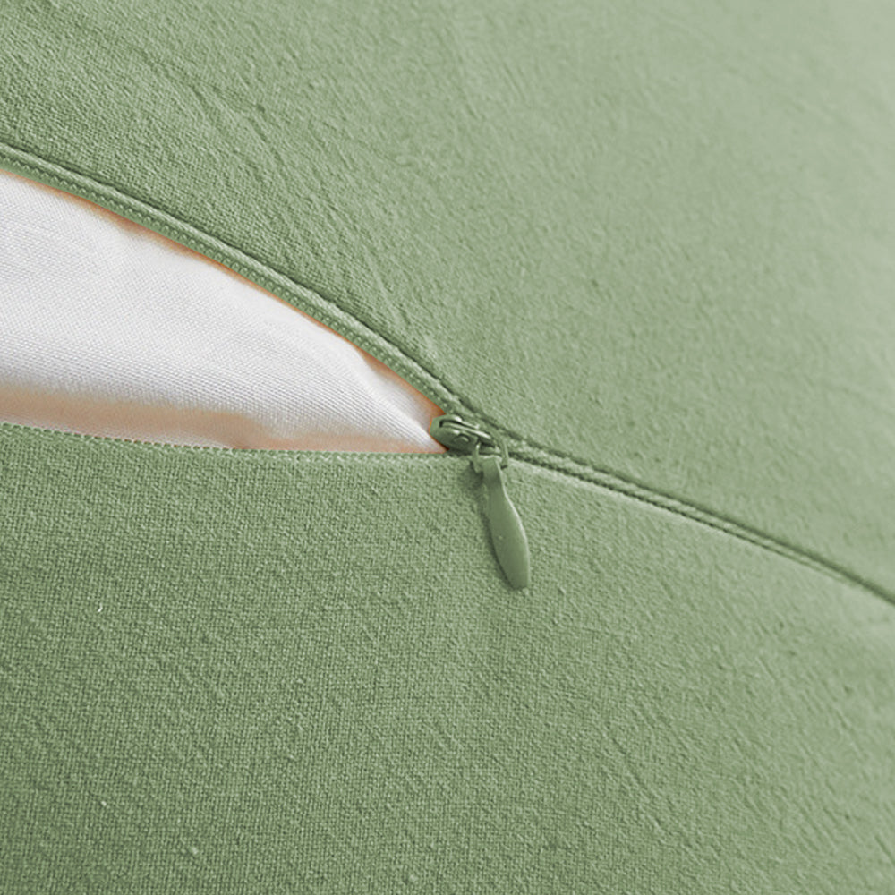 45x45cm Tassel Trim Throw Pillow Cover Decorative Sofa Pillow Cover Green